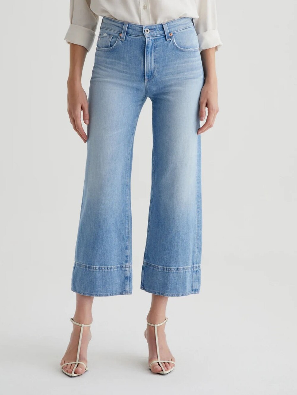 NWT Ag Saige Wide Leg Crop Jeans Mid Rise sz 28